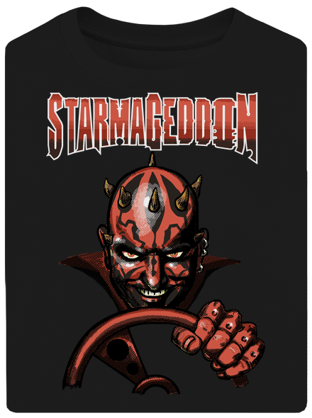 Starmageddon unisex tričko oversized Black