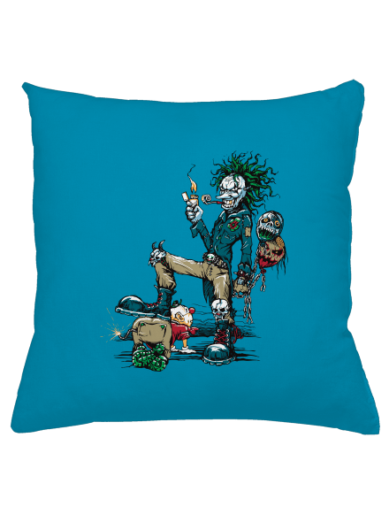 Evil Clown polštář Blue Turquoise