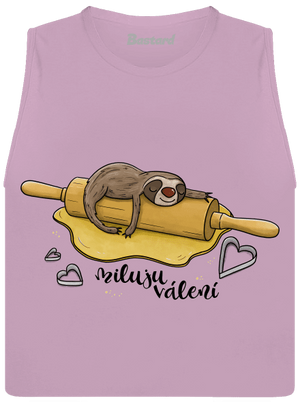 Miluju válení dámské tílko volné Lilac