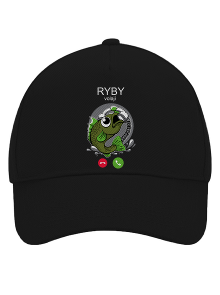 Ryby volají kšiltovka baseballka Black
