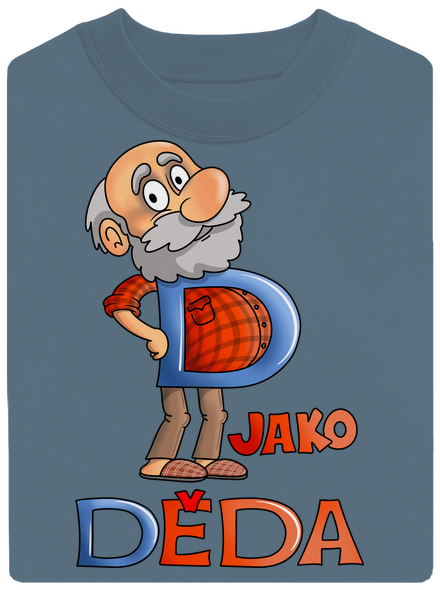 D jako děda unisex mikina bez kapuce Nordic Blue