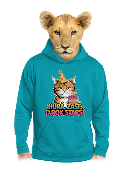 O rok starší dětská mikina klokanka Hawaiian Blue
