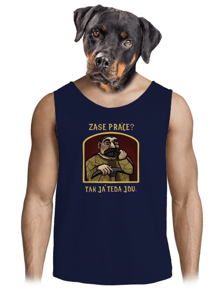 Zase práce? pánské tílko French Navy
