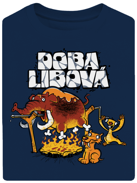 Doba libová unisex tričko oversized Midnight Blue