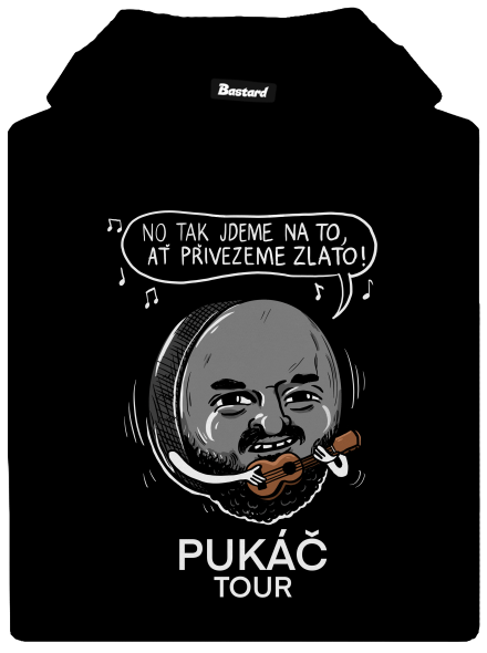 Pukáč tour pánská mikina klokanka Black