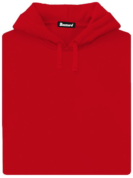 Bez potisku pánská mikina klokanka Red