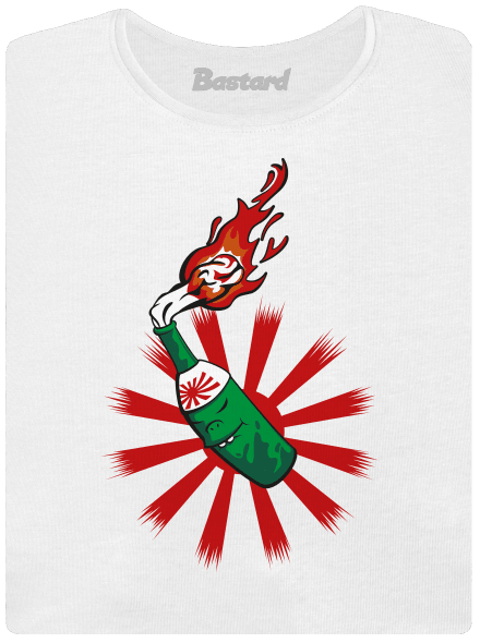 Kamikaze dámské tričko s lemem White