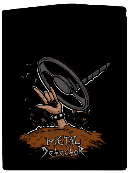 Metal detector pánská mikina na zip Black