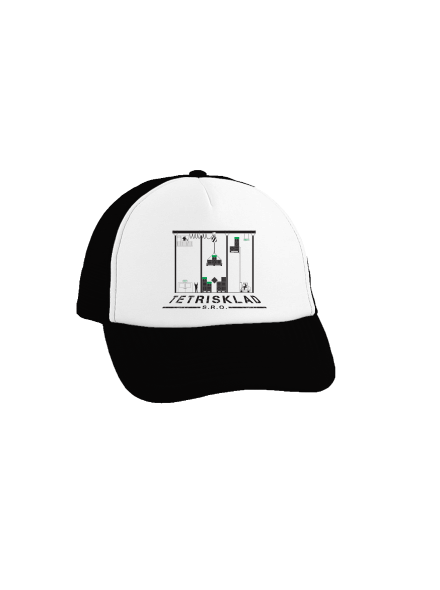 Tetrisklad kšiltovka truckerka Black cap