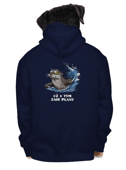 Už v tom zase plavu pánská mikina na zip Navy