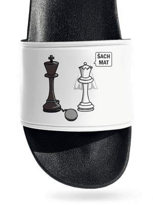 Šach mat pantofle White