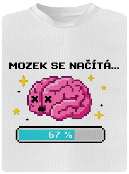 Mozek se načítá pánské sportovní tričko White