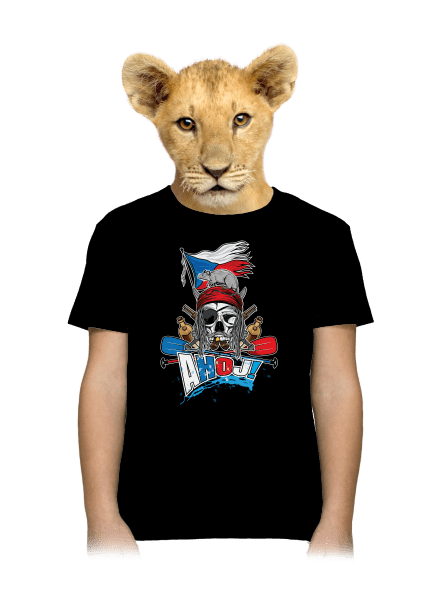 Ahoj dětské tričko Black