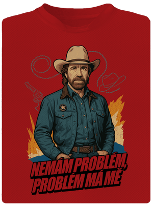 B19: Chuck Norris z Walker, Texas Ranger pánské sportovní tričko Red Mal