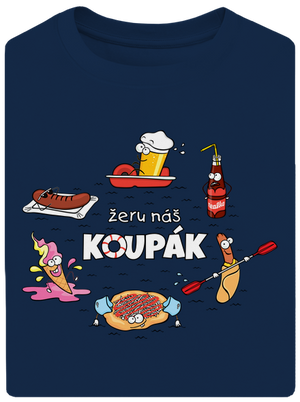 Český koupák unisex tričko oversized Midnight Blue