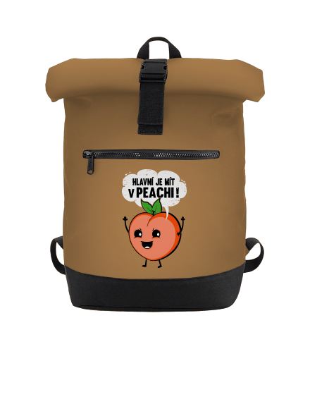 V peachi batoh Caramel