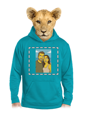 Simpsonovi z vlastní fotky dětská mikina klokanka Hawaiian Blue