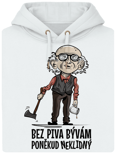 Neklidný bez piva unisex mikina premium Snowwhite