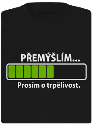 Přemýšlím dámské sportovní tričko Black