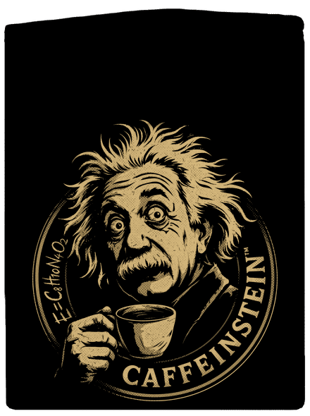 Caffeinstein pánská mikina na zip Black