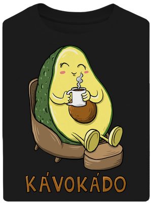 Kávokádo unisex tričko oversized Black
