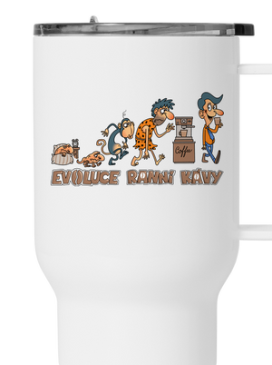 Evoluce ranní kávy termohrnek White