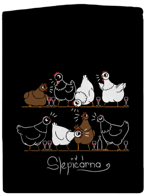 Slepičárna pánská mikina na zip Black