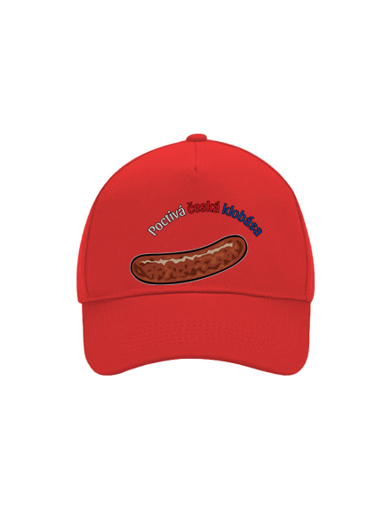 Poctivá buchta a klobása kšiltovka baseballka Classic Red
