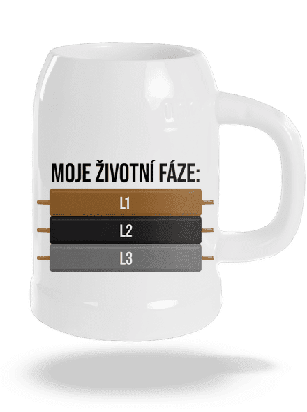 Moje životní fáze půllitr White