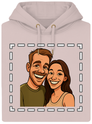 Karikatura z vlastní fotky unisex mikina premium Rose Chalk