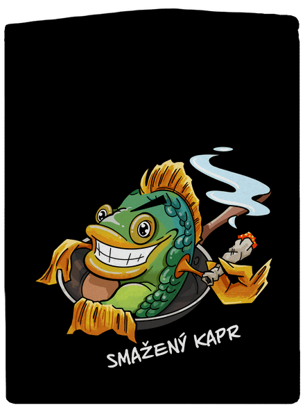 Smažený kapr dámská mikina na zip Black