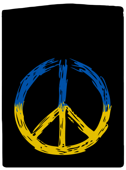 Ukrajina - Peace pánská mikina na zip Black