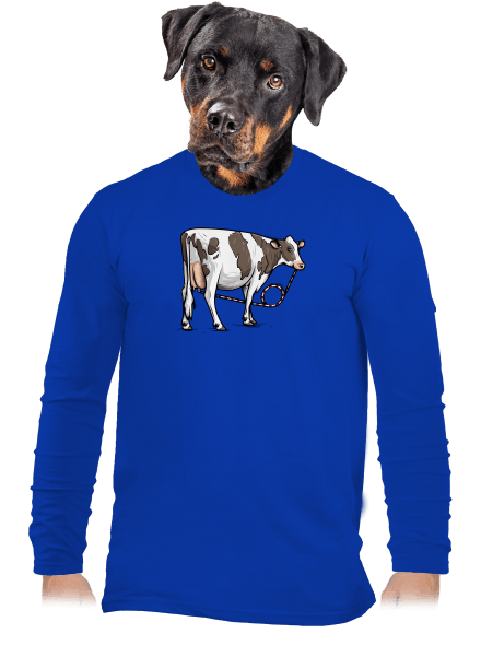 Cow drink pánské dlouhý rukáv Royal Blue