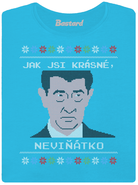 Neviňátko dámské tričko s lemem Blue Atol