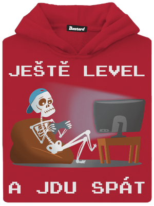 Ještě level dětská mikina klokanka Fire Red