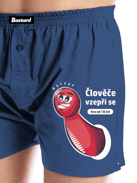 Člověče vzepři se pánské trenky Blue
