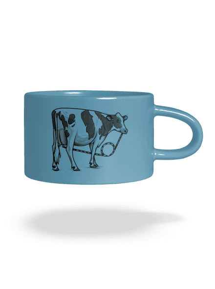 Cow drink hrnek makronka Blue Macaron