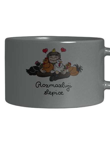 Rozmazluji slepice hrnek makronka Grey Macaron