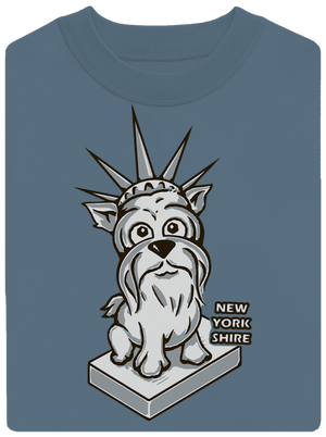 New Yorkshire unisex mikina bez kapuce Nordic Blue