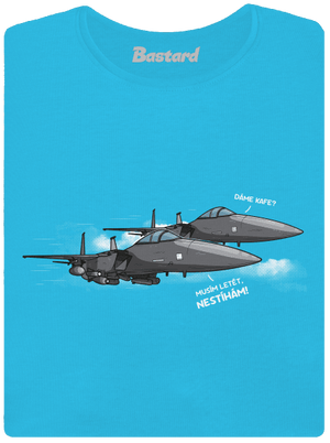 Stíhačka nestíhá dámské tričko Blue Atol