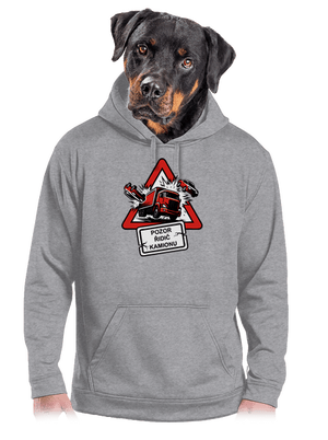 Řidič kamionu pánská mikina klokanka Light Melange