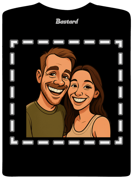 Karikatura z vlastní fotky pánské dlouhý rukáv Black