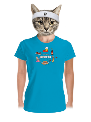 Český koupák dámské sportovní tričko Blue Atol