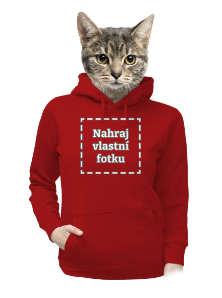 Vlastní potisk dámská mikina klokanka Red Mal