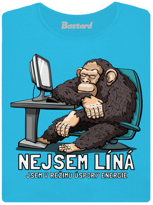 Nejsem líný dámské tričko s lemem Blue Atol