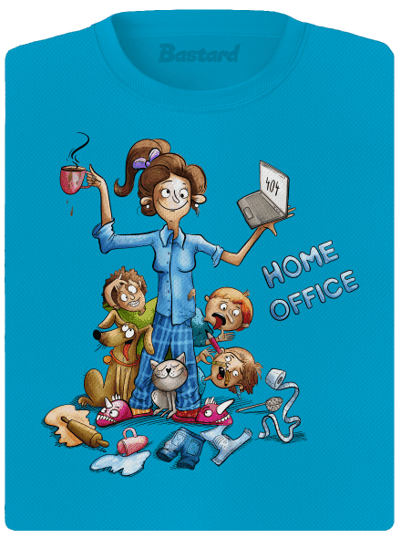Maminčin home office dámské sportovní tričko Blue Atol