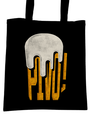 Nápis Pivo taška Black