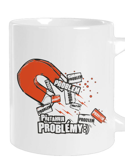 Magnet na problémy velký hrnek White