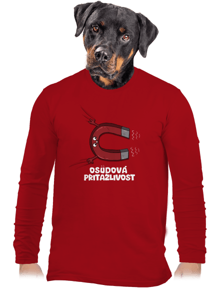 Osudová přitažlivost pánské dlouhý rukáv Red