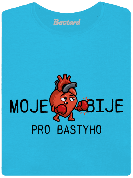 Moje srdce bije dámské tričko s lemem Blue Atol